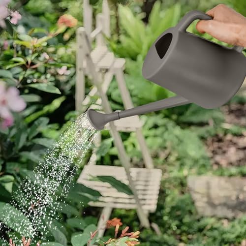ZXJ Plant Watering Can - for Indoor and Outdoor Home Garden Plants - with Long Spout - Grey - 1/2 Gallon - Image 7