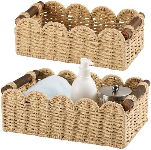 Wicker Baskets for Organizing Toilet Paper Storage Basket by Unknown