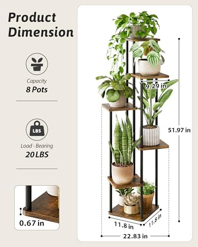 GENTINGBRO Corner Plant Stand Indoor Tall Plant Shelf - Image 4
