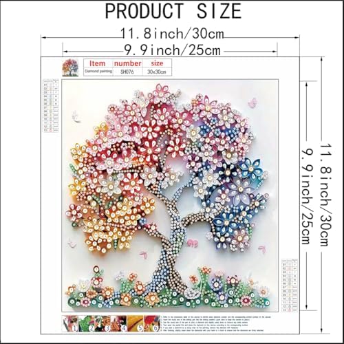 5D Diamond Art Kits for Adults Beginner,Colorful Tree Diamond Painting Kits - Image 7