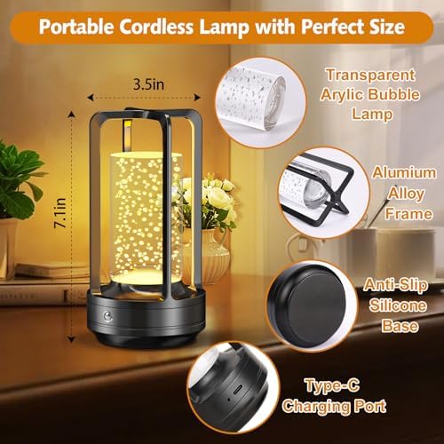 Rechargeable Table Lamp for Outdoor Indoor Portable Lamp with 3 Colors - Image 6
