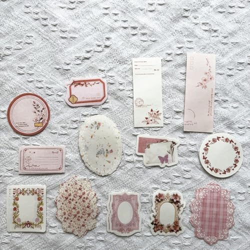 100PCS Vintage Floral Scrapbook Paper,Textured Paper Assorted Set - Image 4