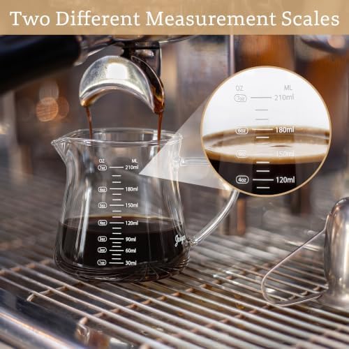 Joeyan Espresso Shot Cups 7 oz, Glass Measuring Cup, Espresso Accessories - Image 3