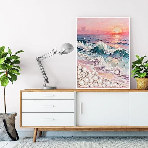 HITO Waves Pearl Diamond Painting Kits for Adults Pearl Diamond Art Kits - Image 5