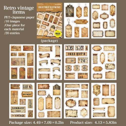 PET Washi Stickers for Journaling Supplies, Label Scrapbook Sticker Book - Image 2