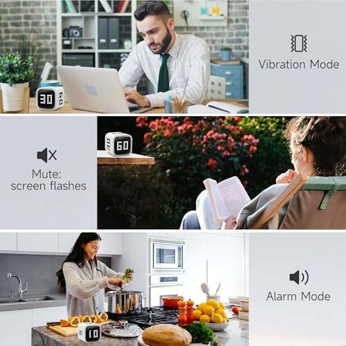 Rotating Productivity Timer, 5, 10, 30, 60 Minute Presets, Desk Cube - Image 5