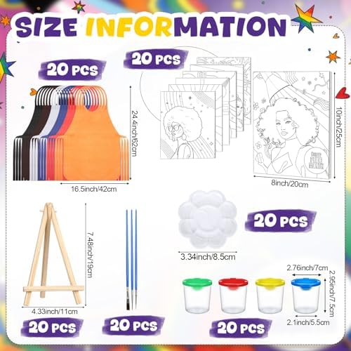 Sherr 140 Pcs 20 Set Pre Drawn Canvas Painting Kit, Pride Month - Image 2