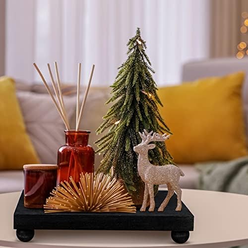 Amyhill Wood Pedestal Stand Riser Decor,Classic,Black,9 X 6 Inch - Image 5