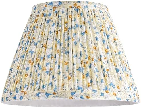 GO&SO Small Pleated Floral Lamp Shades Set of 2,5"×9"×6.4" Bell Shade Boho - Image 2