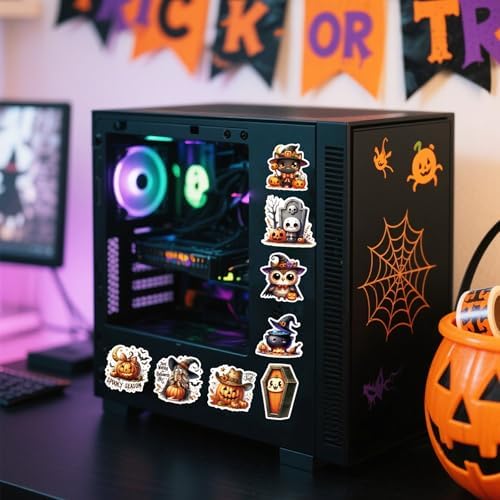 131 Pcs Cute Spooky Halloween Stickers for Journaling & Scrapbooking – Vintage Aesthetic Matte Planner Decals, No-Residue Craft Supplies for Adults, Teens & Junk Journal Lovers - Image 6