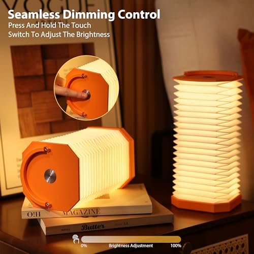 Portable Paper Lamp, Accordion Desk Lamp,Japanese Lanterns lamp - Image 4