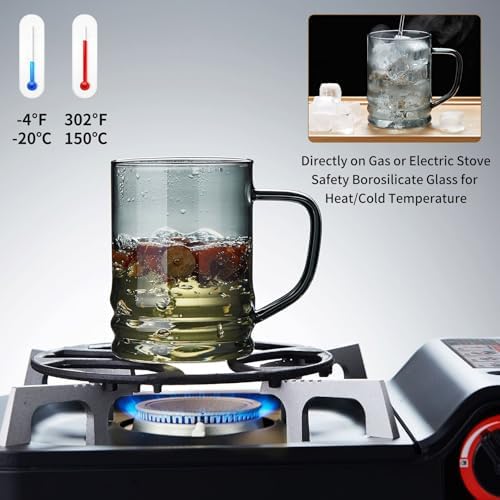 Unbreakable Glass Tea Cup with Infuser and Lid 14.5 fl oz, Heat Resistant Borosilicate Glass Tea Infuser Mug for Blooming and Loose Leaf Tea, Gas Stovetop Safe - Image 6