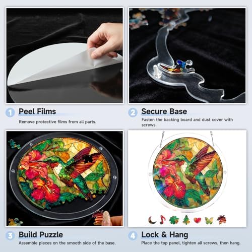 Acrylic Jigsaw Puzzle Suncatcher - Butterfly Garden - Image 2