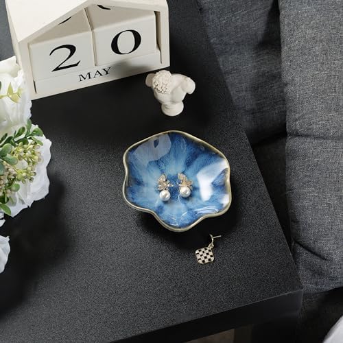 Ceramic Ring Dish, Jewelry Trinket Tray for Rings and Earrings - Image 3