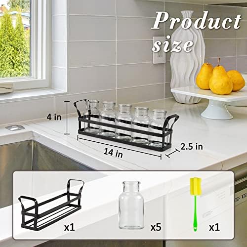 Propagation Stations Indoor Decor Planters Terrarium with Stand,Propogation Planter Glass with 5 Air Plant Terrarium for House Plants Hydroponic Home Garden Office Decoration - Image 3