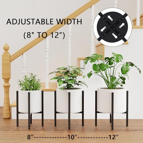 Linpla 2-Pack Adjustable Metal Plant Stands Indoor and Outdoor - Image 2