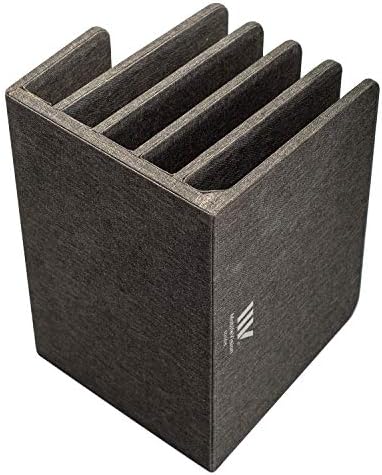 MobileVision Multi Device Stand & Organizer for Smartphones, Tablets and Laptops, Executive Dark Gray, 5 Slots - Image 4