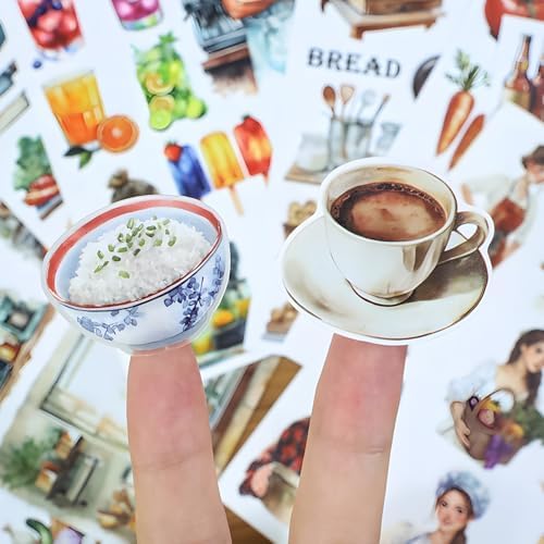 Snycler Sticker Book - 20 Sheets Vintage PET Stickers for Scrapbooking, Junk Journaling, Ephemera, and Decorative Crafts-Aromatic Notes - Image 5