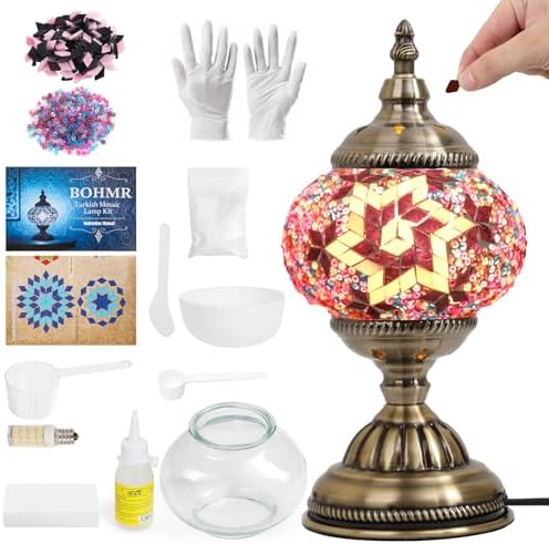 DIY Turkish Mosaic Lamp Kit for Adults & Teens, 5.2" Shade, Purple by YourVisionOurPrecision