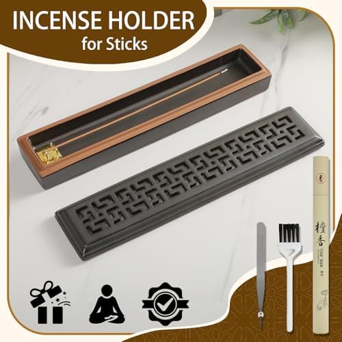 CEREMONY Incense Holder for Sticks，Ceramic Insence-Stick Holder Ash Catcher，Incense Holder Timkburner for Meditation Yoga Spa Room Decor - Image 5