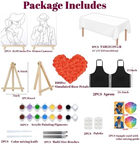 2 Pack Sip and Paint Kit for Adults Painting Kit Couples Date Night Party - Image 3