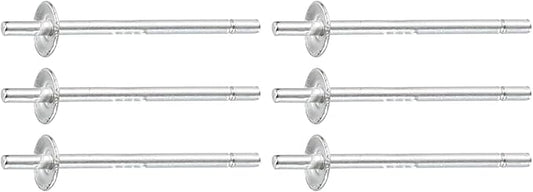 uxcell 3 Set 925 Sterling Silver Earring Posts, Pearl Cup Pad Earring Stud Blanks for DIY Earrings Jewelry Making Findings, Plain Silver, 2.5mm/0.1" Cup Size