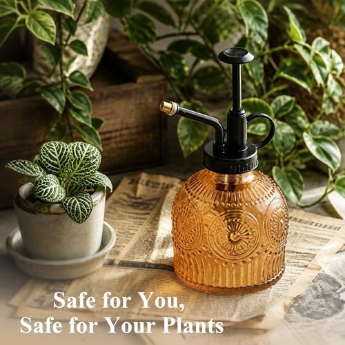 Glass Plant Mister Spray Bottle Vintage Refill Leak Proof Watering Can 8oz - Image 5