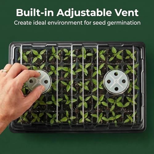 Gardzen 5-Set Seed Starter Tray Kits, Durable Plant Germination Trays with Humidity Vented Domes and Bases, Ideal for Seed Starting, Indoor Gardening, and Greenhouse (Total 200 Cells) - Image 3