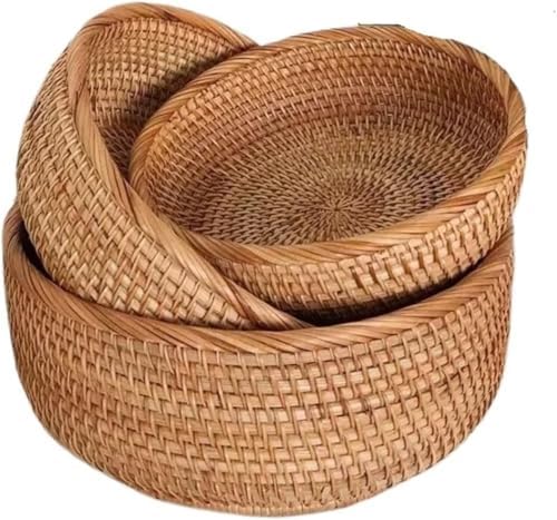Handwoven Wicker Baskets Set handwoven wicker baskets are beautifully crafted to bring stylish touch to your home. Perfect for organizing daily items to any space. (Large) by Unknown