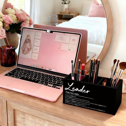 Leader Gifts Pen Pencil Holder for Desk, Thank You Appreciation Gifts for Leaders Boss Manager, Leadership Gift Wooden Box Sign Decorations for Office Workplace Desk Tabletop - Image 5