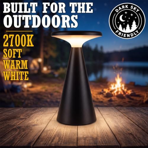 Solar Mushroom Lamp, Stepless Dimming, 45h Runtime, Black - Image 4
