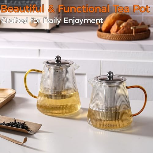 Glass Teapot with Removable Infuser, 25 oz (740 ml) - Image 3
