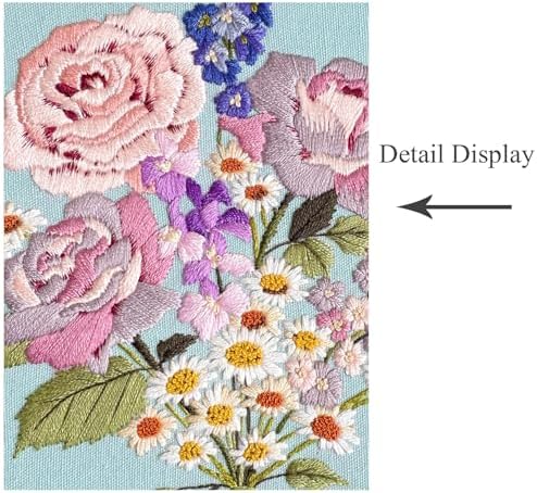Silentsea Embroidery Kit, Floral and Nature Designs, for Adults and beginers,with Hoops, Needlework Pattern Set (Flower-2) - Image 4