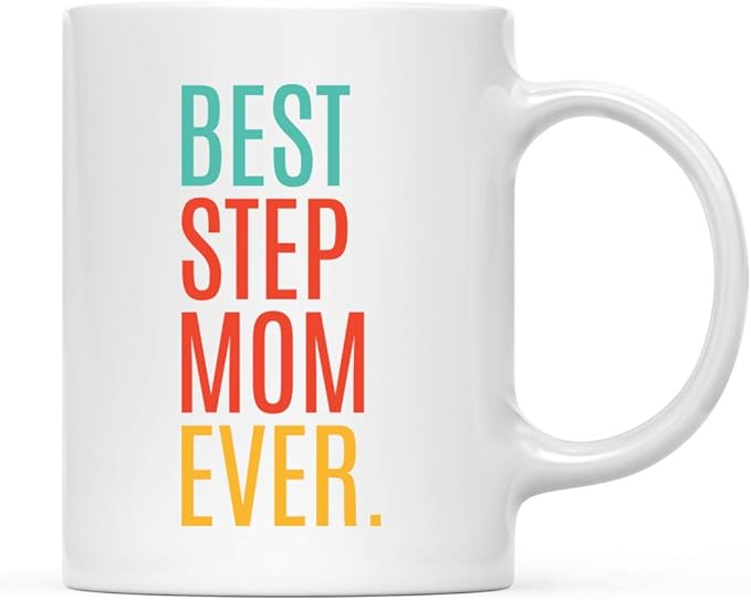 Andaz Press 11oz. Coffee Mug Birthday Gift, Best Step Mom Ever, 1-Pack