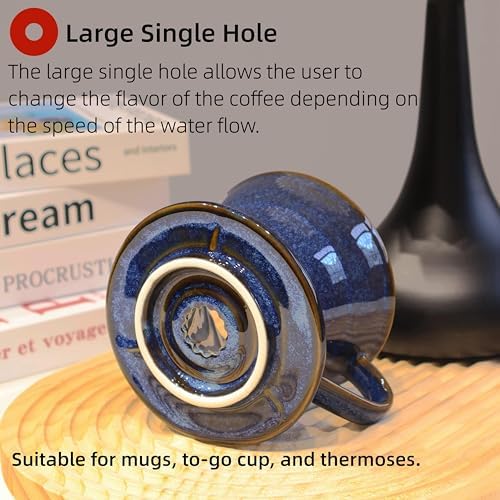 Pour Over Coffee Maker Ceramic Coffee Dripper with 50 Pack Filter - Image 6