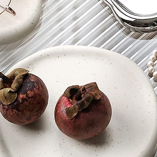BEIJIALY Ceramic Jewelry Dish for Women, Trinket Tray, Ring Dish Tray, Jewelry Plate, Ceramic Glossy Appearance Simple Modern Stylish Storage Tray Key Tray for Home Gift(White Round) - Image 2