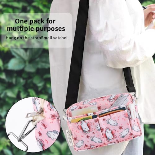 Multiple Pockets Portfolio Organizer with Zipper,Makeup Bag Pencil Pouch - Image 6