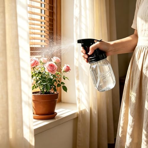 Glass Plant Mister Bottle, 16 oz Mason Jar Sprayer, Clear - Image 2