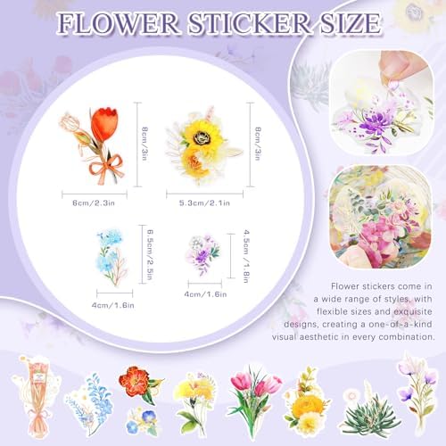240Pcs Gilt Flower Stickers for Scrapbooking,Self-Adhesive Floral Stickers Scrapbook Supplies Journaling for Water Bottle Adult Card Making Letters DIY Cards Decoration - Image 3