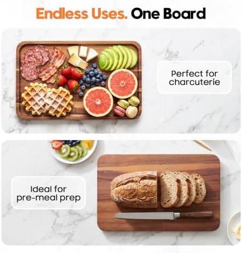 Large Wooden Tray and Platter, Large Charcuterie Boards, 16"x10" - Image 4