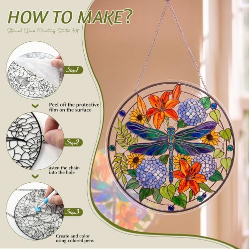 36 Pcs Suncatchers Crafts Kit DIY Paint Art,Insect - Image 3