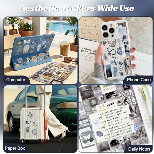 Vintage Dreamcore Sticker Book for Adults, 30 Sheets Aesthetic Scrapbook Sticker Books, Vintage Dark Academia Decorative Washi Photo Stickers for Journal Planners Craft DIY（Dreamcore 6） - Image 6