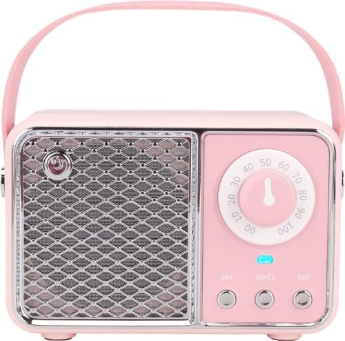 Dosmix Kawaii Room Decor, Retro Bluetooth Speaker,Pink Vintage by DosmixWirelessSmartLife