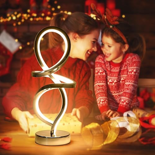 RGB Modern Small Table Lamp with LED Spiral Design, 15W Nightstand Lamp - Image 6