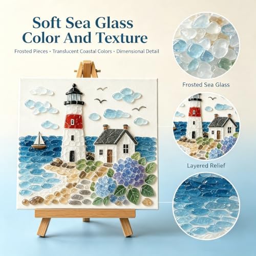 Timeless American Destinations Sea Glass Art Kit 5D Craft Mosaic (Style1) - Image 2