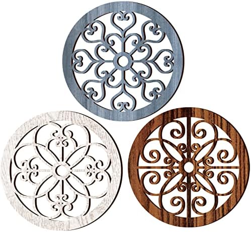 Blulu 3 Pcs Thicken Rustic Wall Decor, Wood Hanging Decor, Vintage Style by Blulu
