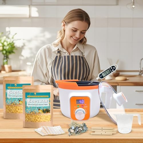 Ksedcon 5lbs Beeswax Candle Making Kit with Digital Wax Melting Pot - Image 6