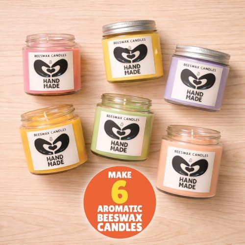 Kalakaram Aroma Beeswax Candle Making Kit, Pure & Natural Beeswax, 6 Decorative Jars, 6 Exotic Scents, Colors & More - Perfect for Home Decor & DIY Gifts - Beginner-Friendly Scented Candles Craft Kit - Image 2