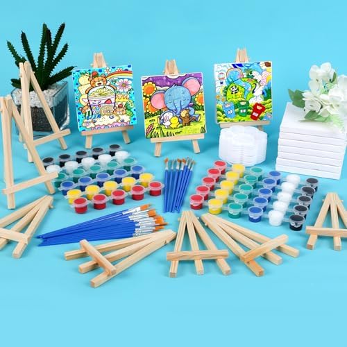 ESRICH 10 Set Canvas Painting Kit, Mini Acrylic Paint Set - Image 6