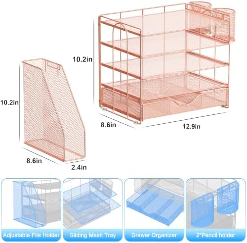 gianotter 5-Tier Desk Organizer with Drawers and File Holders - Image 5